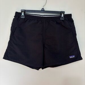 Patagonia Baggies 4" Black Pull On Hiking Outdoors Active Short Wome Size M